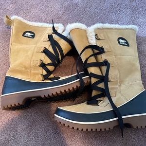 Sorel Womens Tan Tivoli High II NL2093 373 Waterproof Winter Boots Size US 8.5